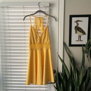 Fashion Nova Flowy Mini Dress - Yellow